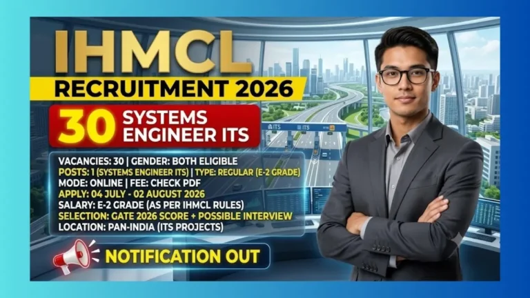 IHMCL Systems Engineer Recruitment 2026 Notification Released for 30 Posts | Apply Online